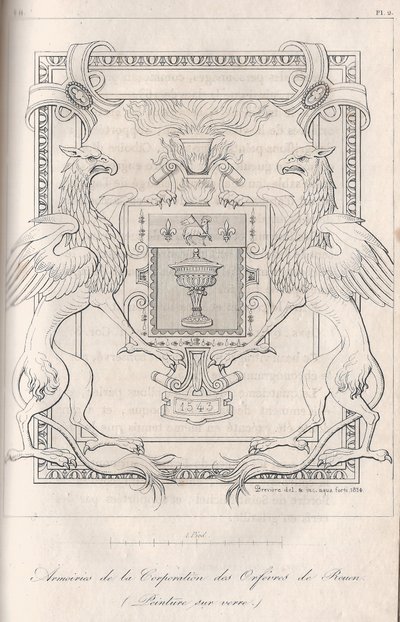 Wappen der Goldschmiedezunft von Rouen von Louis Henri Brévière